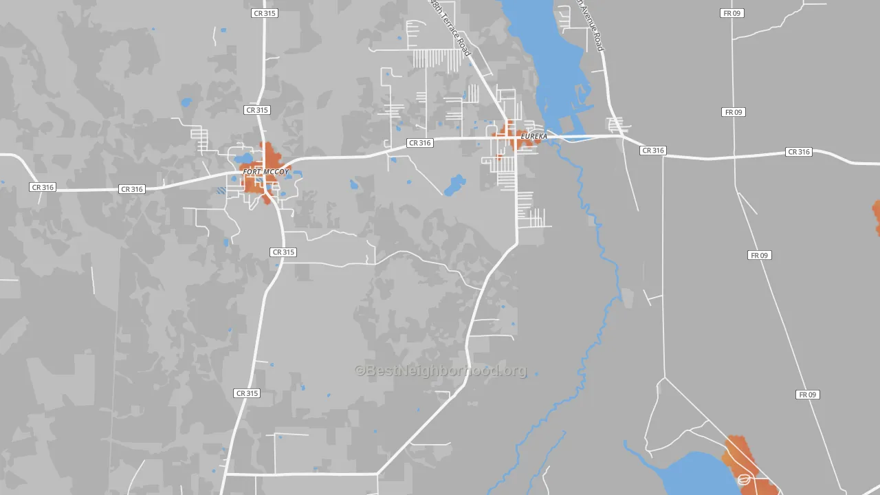 Bike Grade map of Eureka, FL