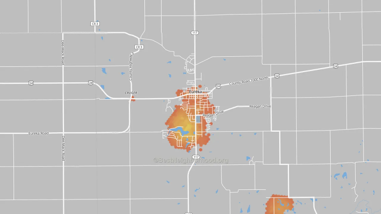 Bike Grade map of Eureka, IL