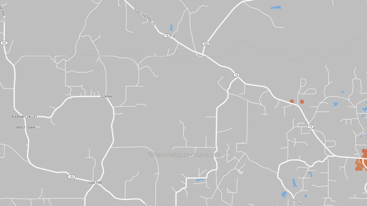 Bike Grade map of Eureka, LA