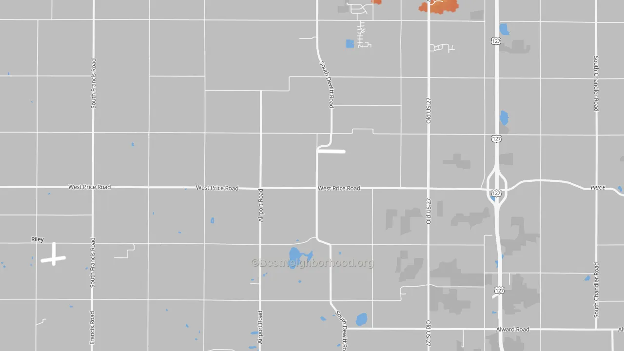 Bike Grade map of Eureka, MI