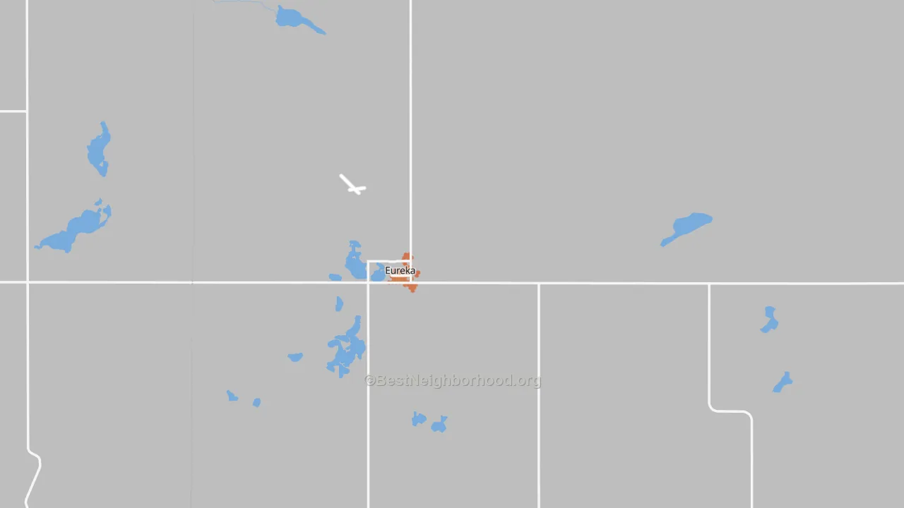 Bike Grade map of Eureka, SD