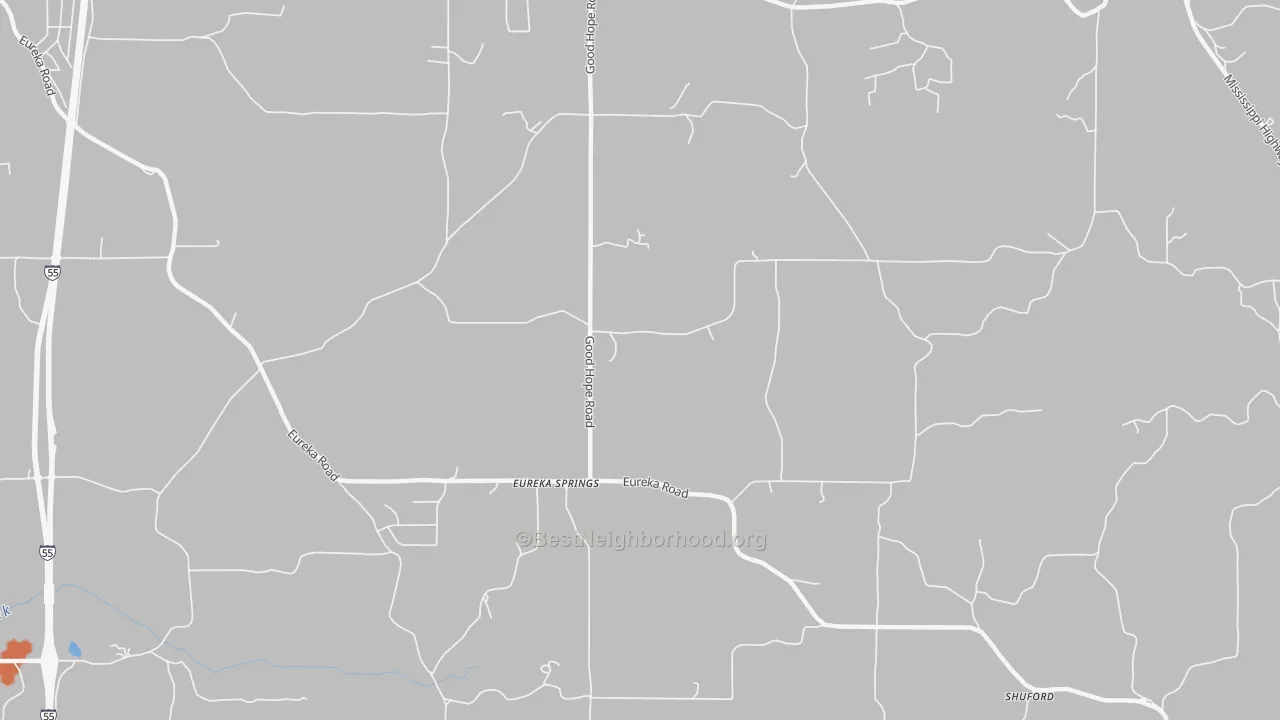 Bike Grade map of Eureka Springs, MS