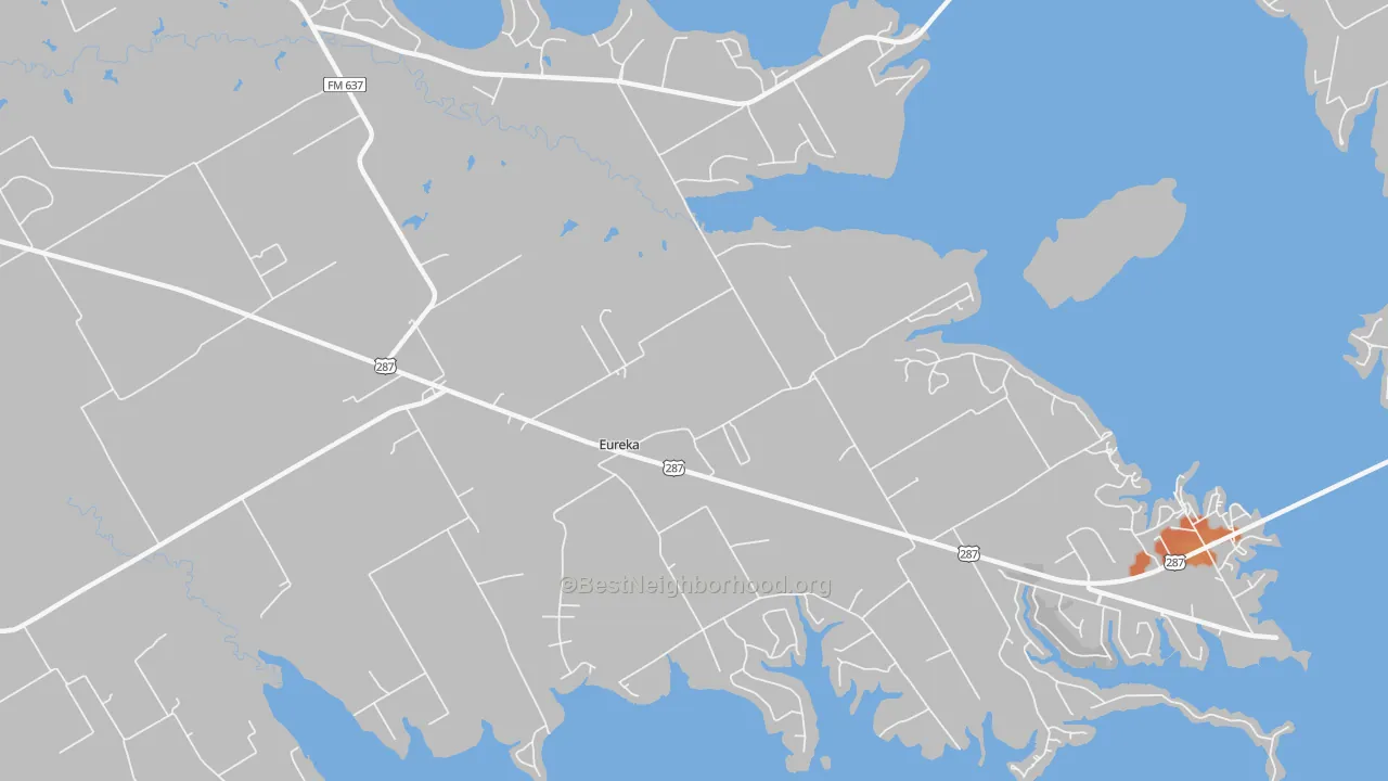 Bike Grade map of Eureka, TX