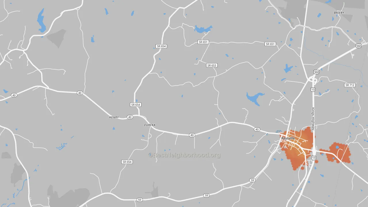 Bike Grade map of Eureka, VA