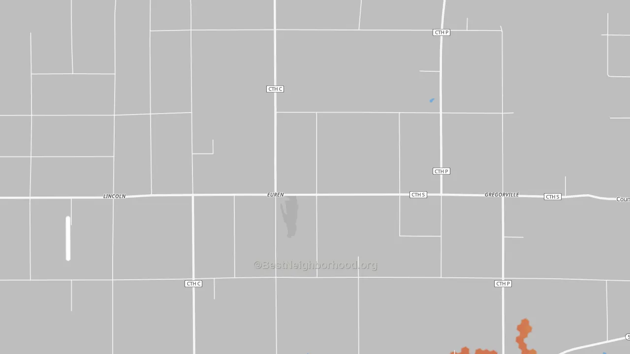 Bike Grade map of Euren, WI