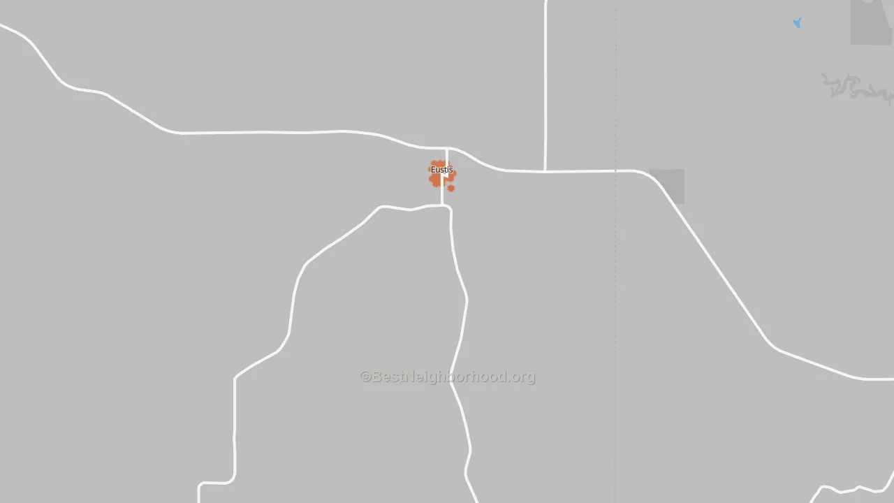 Bike Grade map of Eustis, NE
