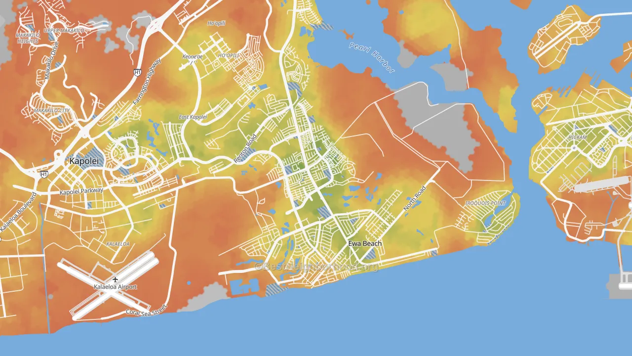 Bike Grade map of Ewa, Ewa Beach, HI