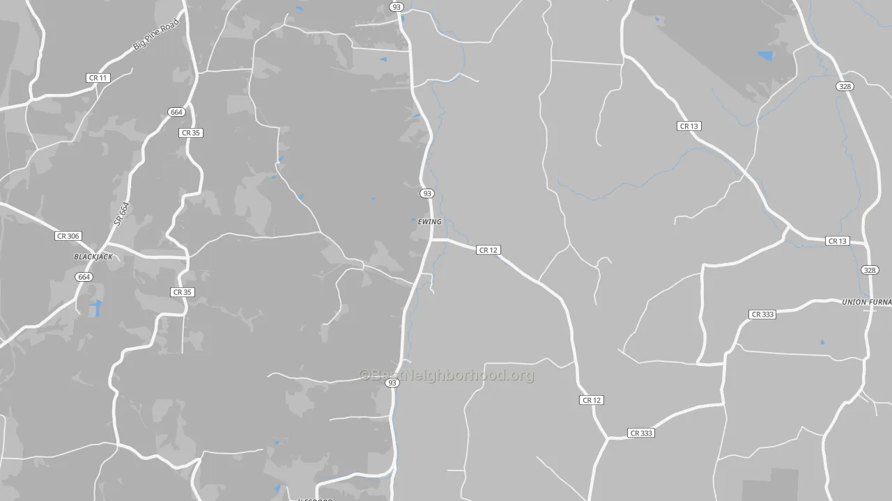 Bike Grade map of Ewing, OH