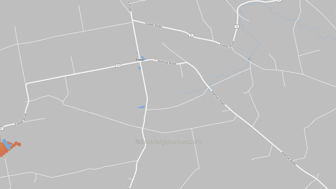 Bike Grade map of Exeter, ME
