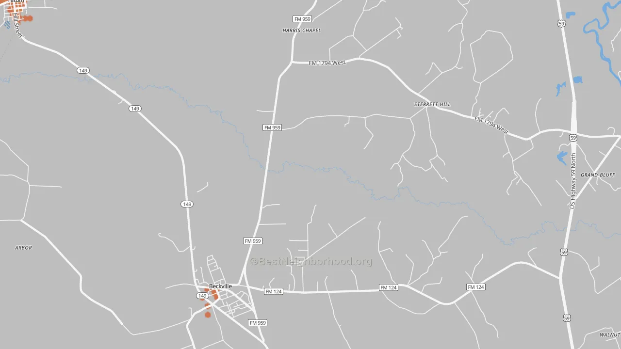 Bike Grade map of Fair Play, TX