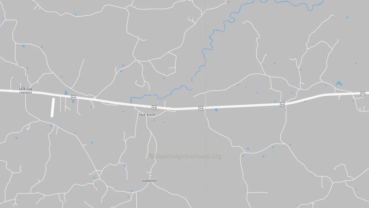 Bike Grade map of Fair River, MS