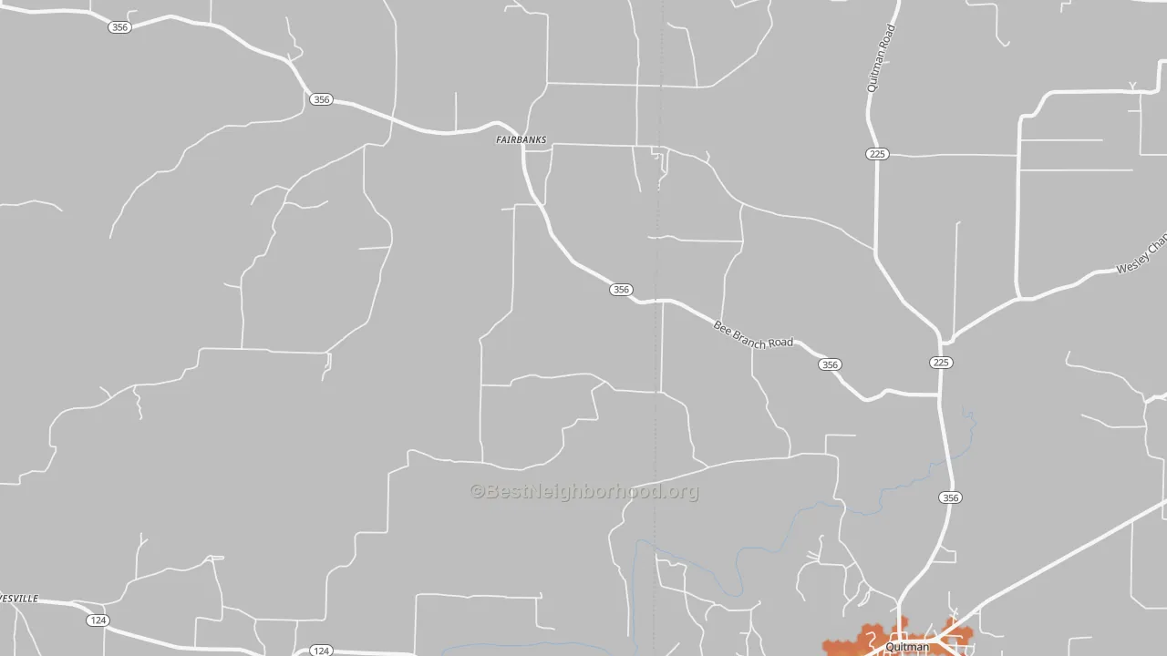 Bike Grade map of Fairbanks, AR