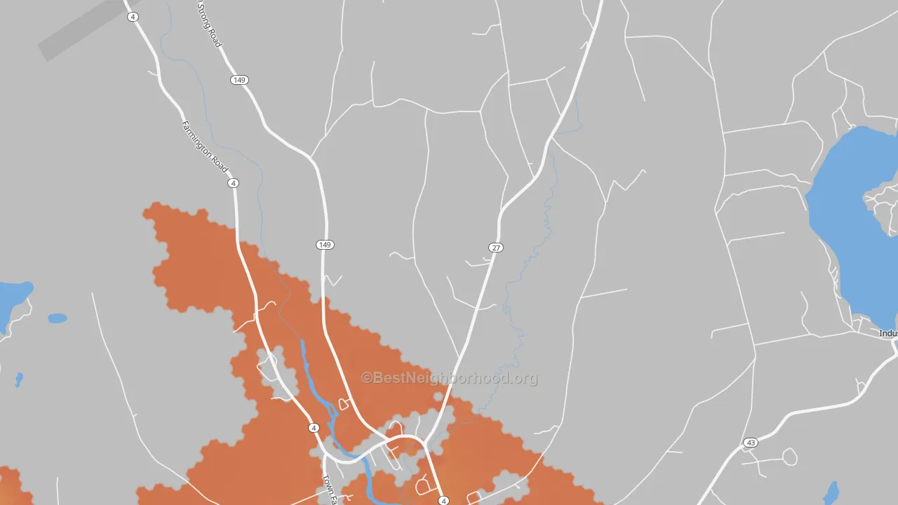 Bike Grade map of Fairbanks, ME