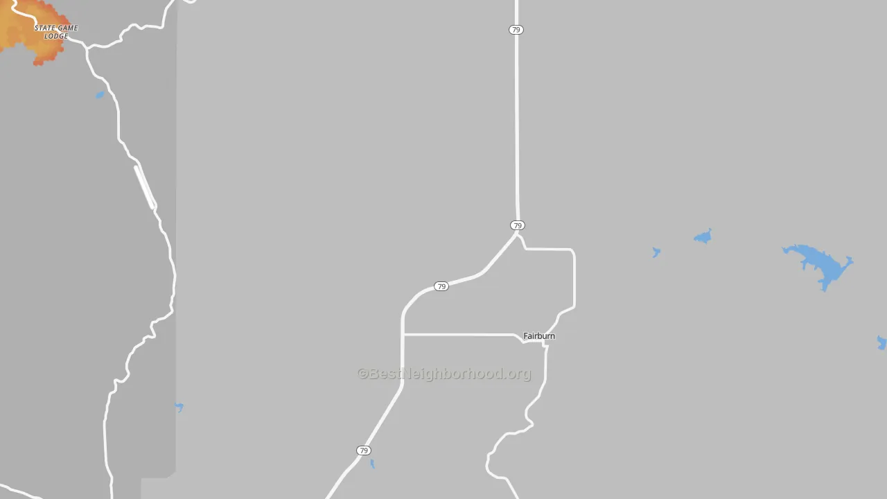 Bike Grade map of Fairburn, SD