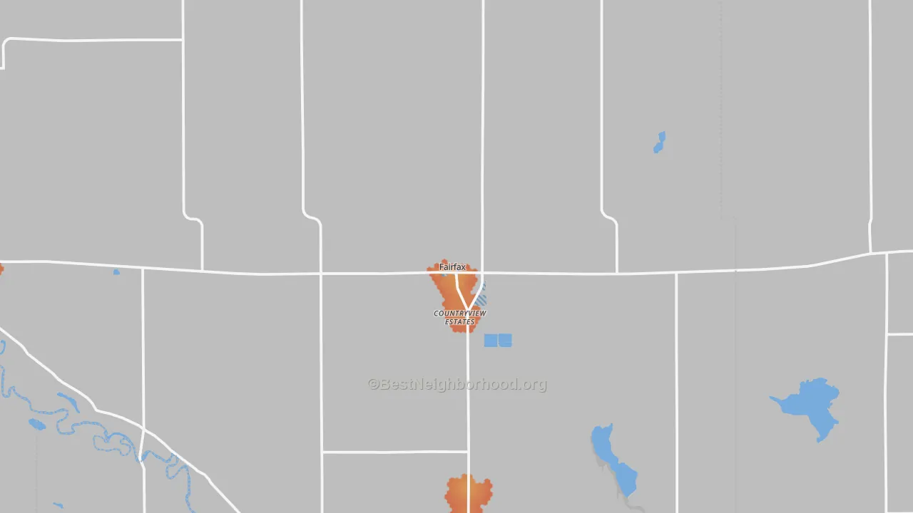 Bike Grade map of Fairfax, MN