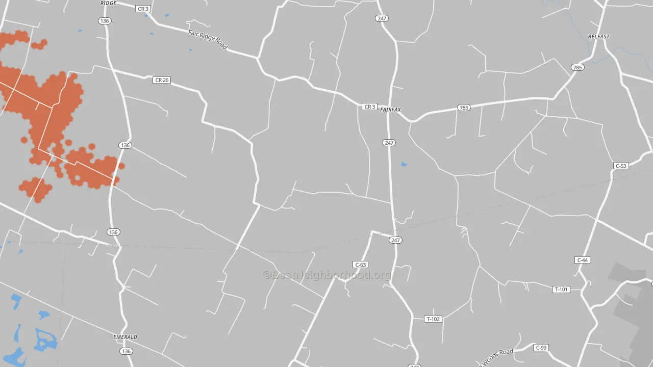 Bike Grade map of Fairfax, OH