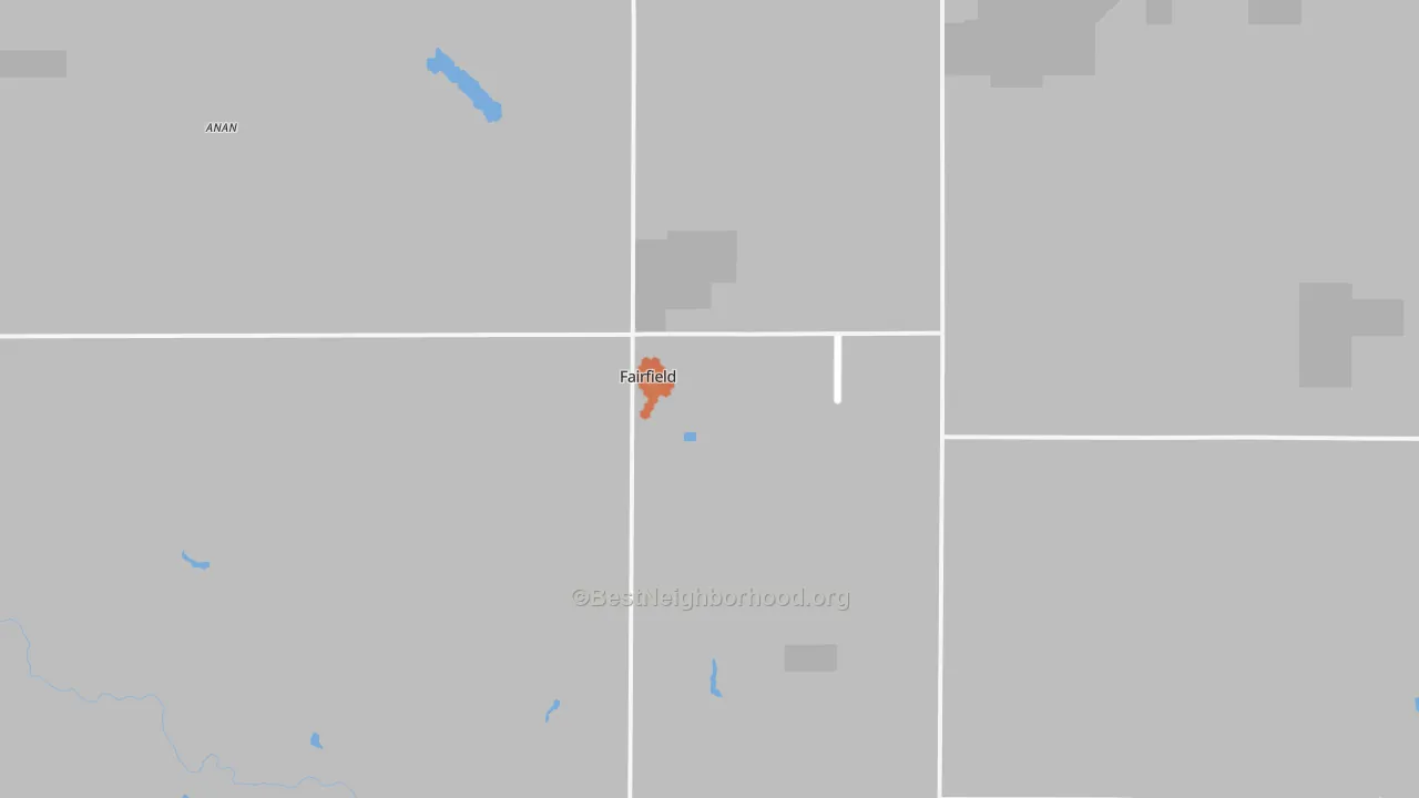 Bike Grade map of Fairfield, NE