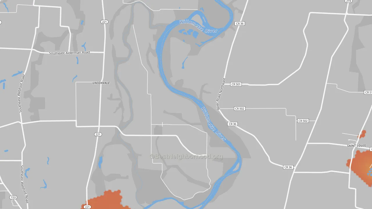 Bike Grade map of Fairfield, OR