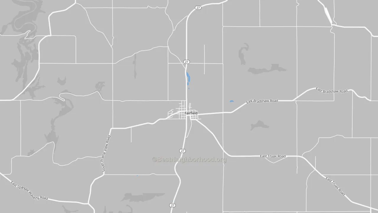 Bike Grade map of Fairfield, WA