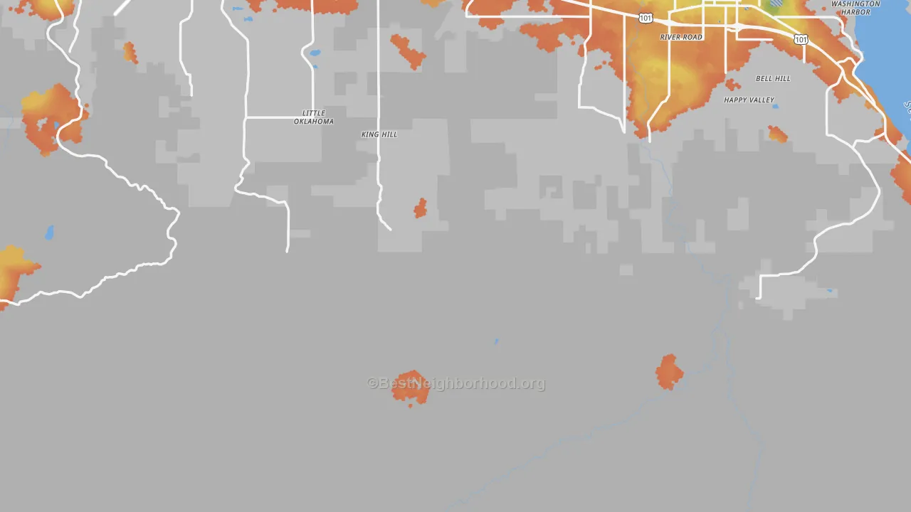 Bike Grade map of Fairholm, WA