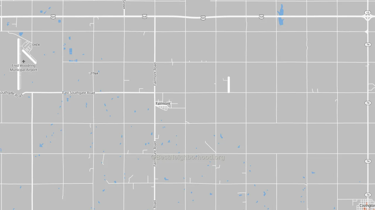 Bike Grade map of Fairmont, OK