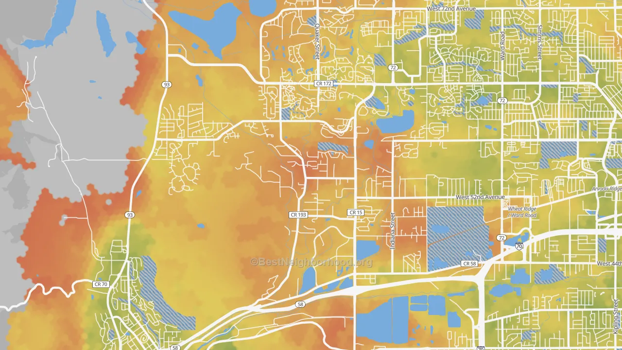 Bike Grade map of Fairmount, CO