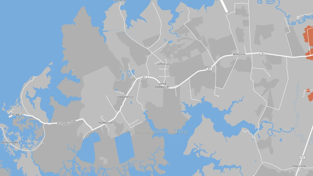 Bike Grade map of Fairmount, MD
