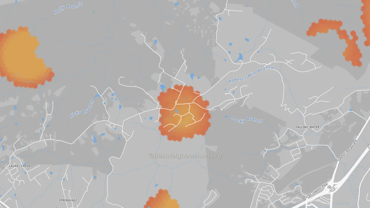 Bike Grade map of Fairmount, TN