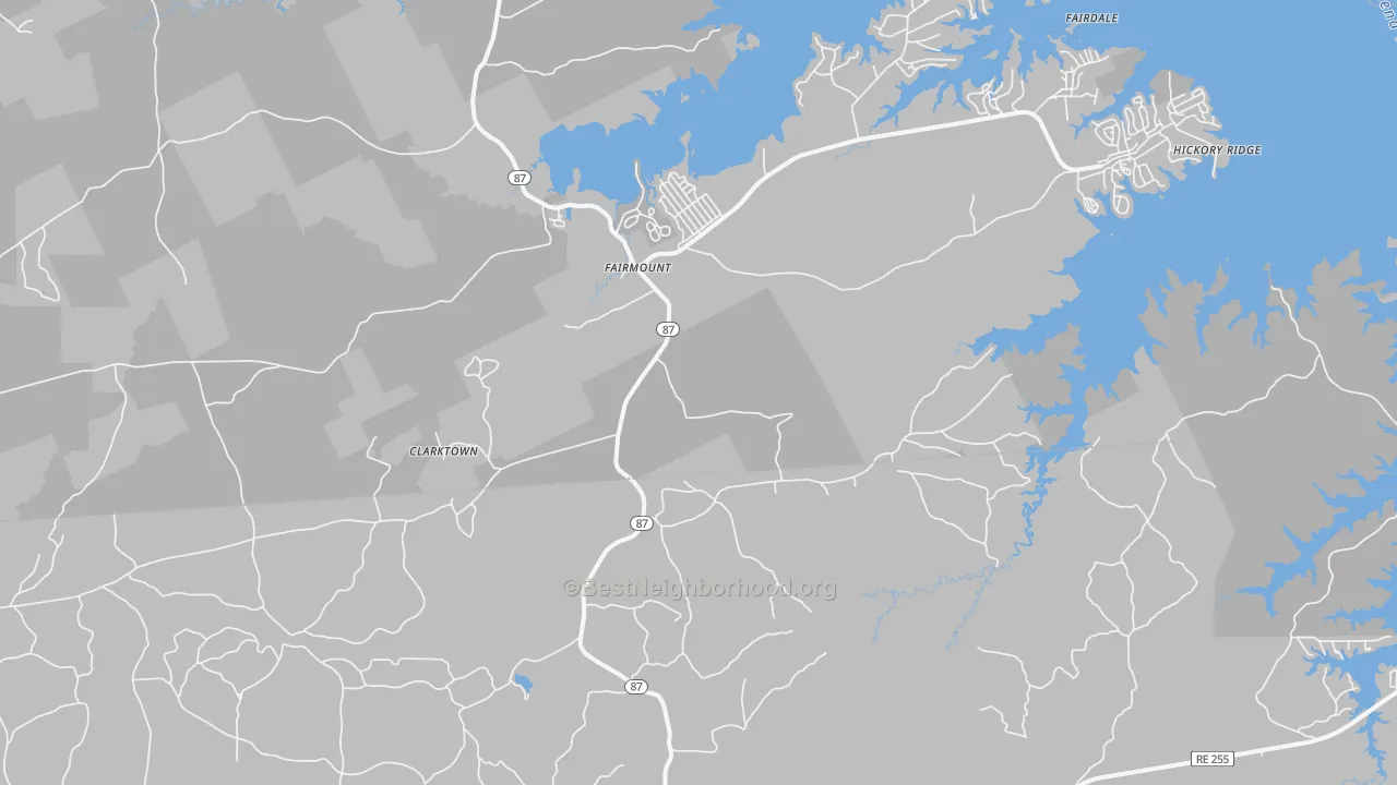 Bike Grade map of Fairmount, TX
