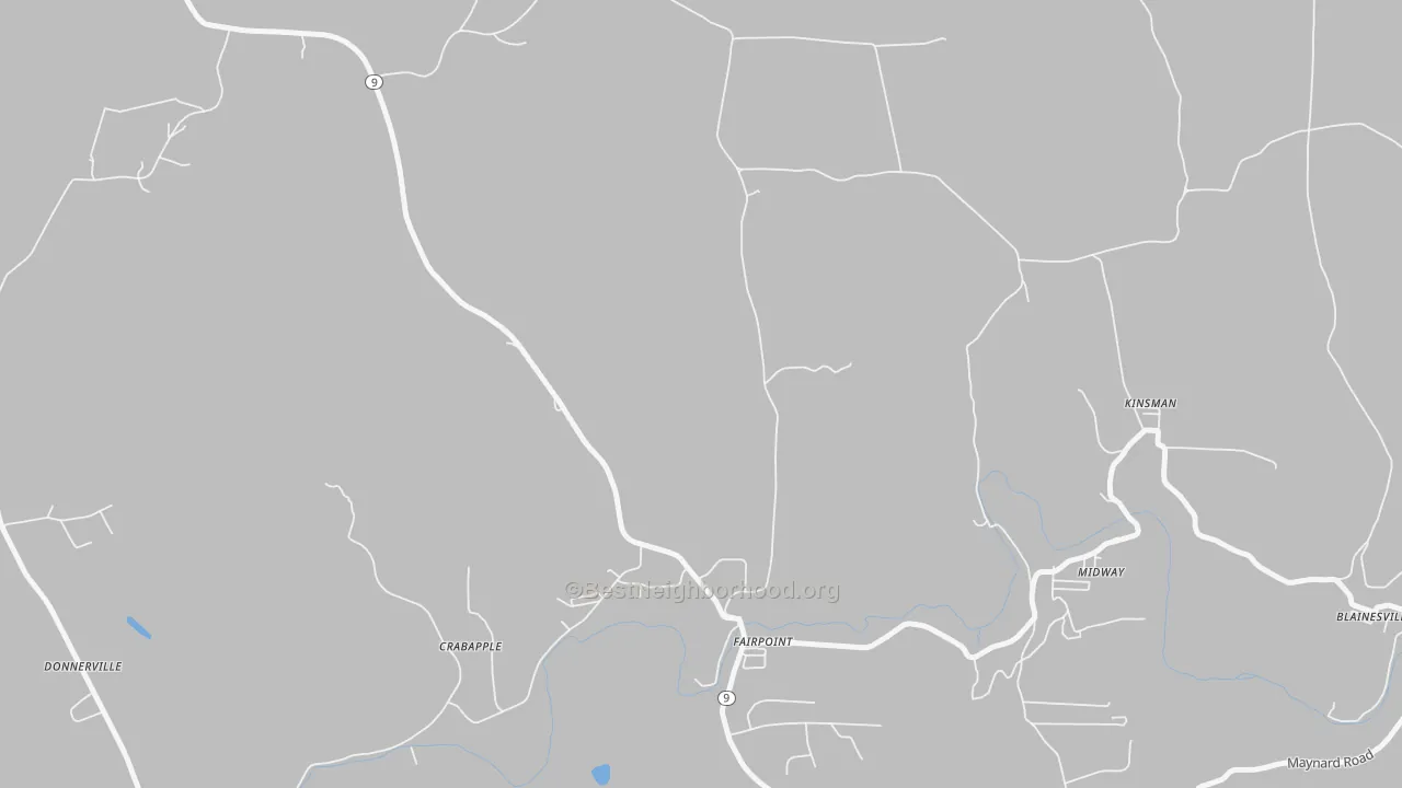 Bike Grade map of Fairpoint, OH
