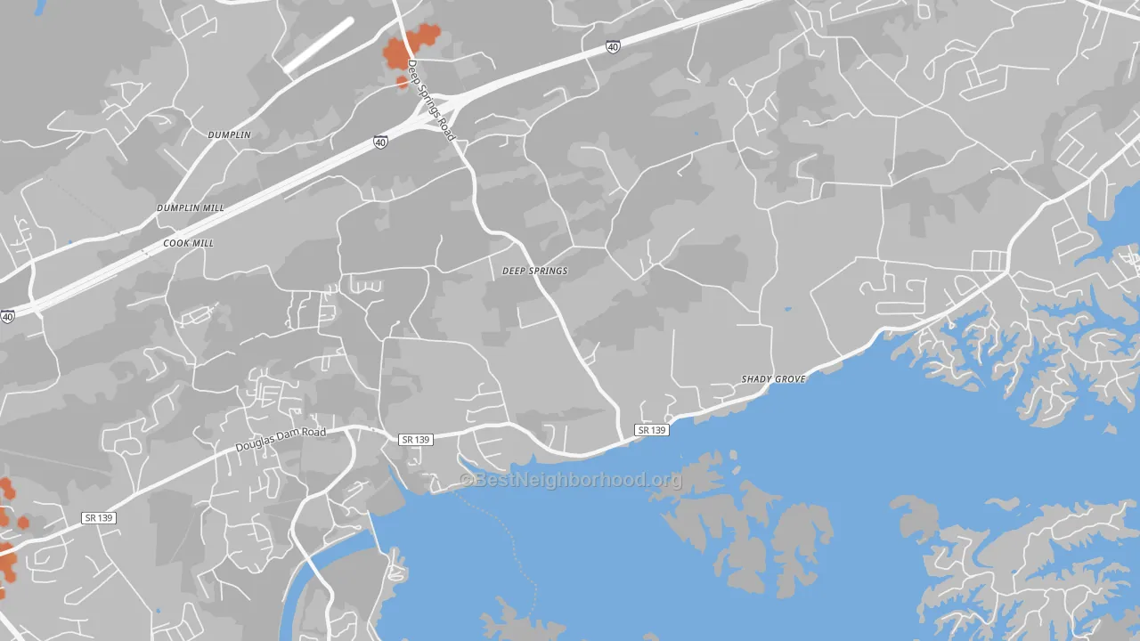 Bike Grade map of Fairview Heights, TN