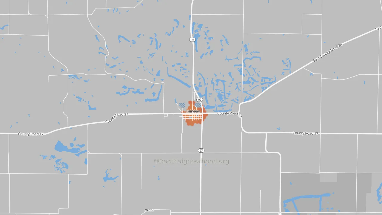 Bike Grade map of Fairview, IL
