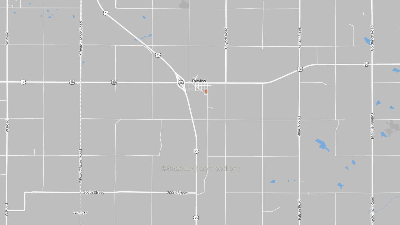 Bike Grade map of Fairview, KS