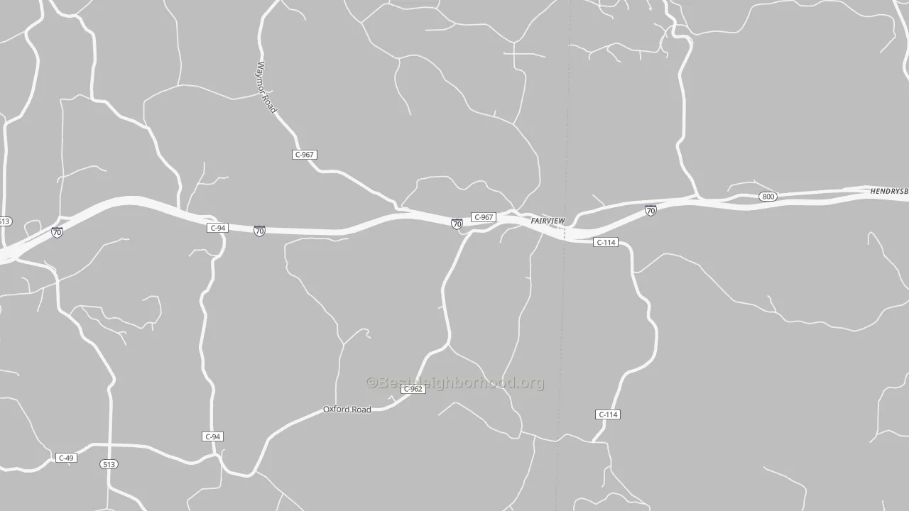 Bike Grade map of Fairview, OH