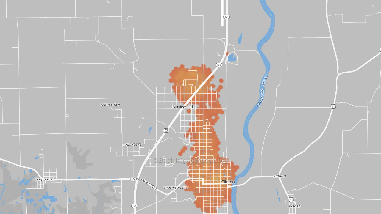 Bike Grade map of Fairview Park, IN