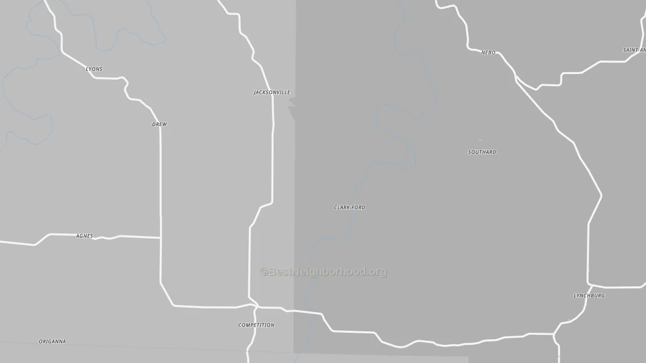 Bike Grade map of Falcon, MO