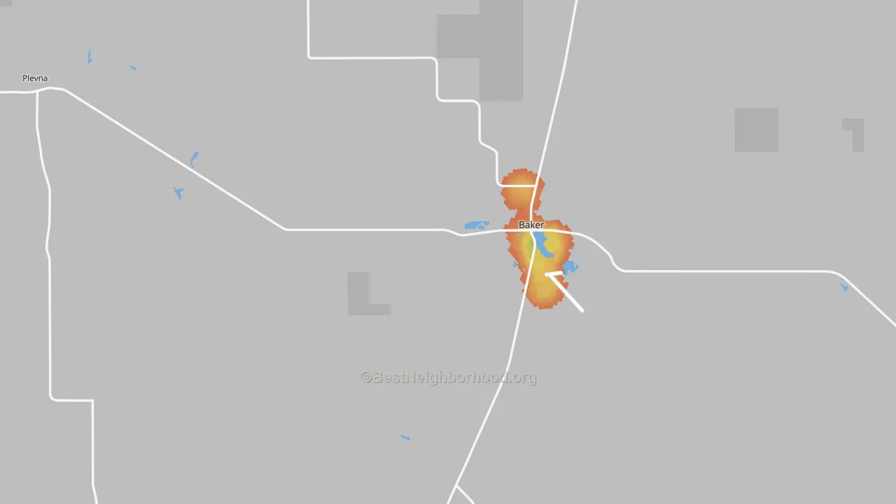 Bike Grade map of Fallon County, MT