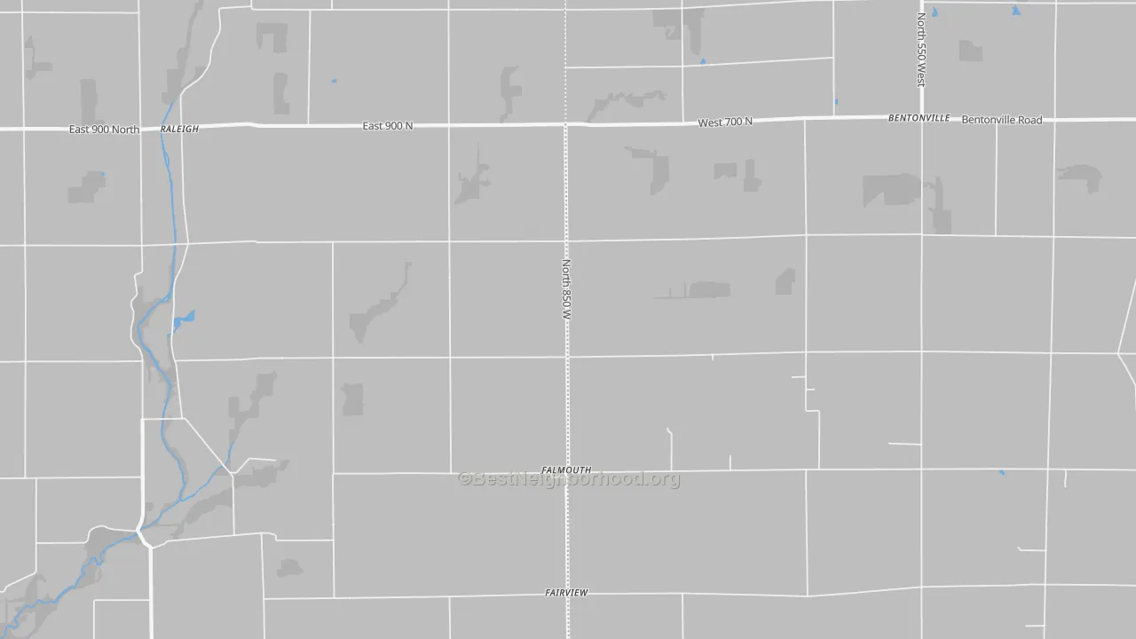 Bike Grade map of Falmouth, IN