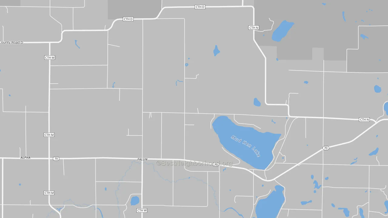 Bike Grade map of Falun, WI