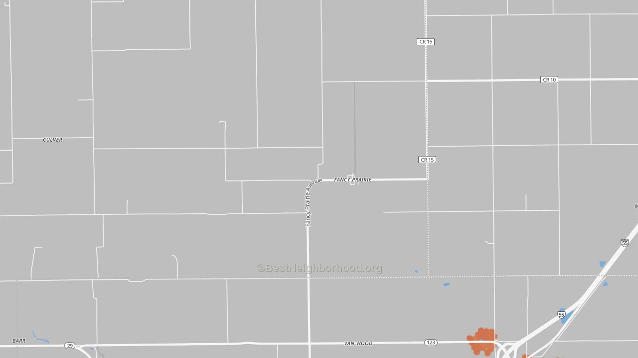 Bike Grade map of Fancy Prairie, IL
