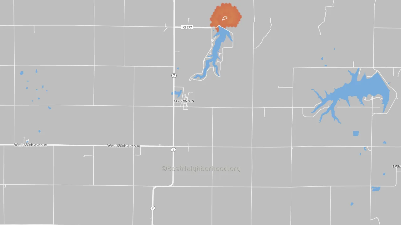 Bike Grade map of Farlington, KS