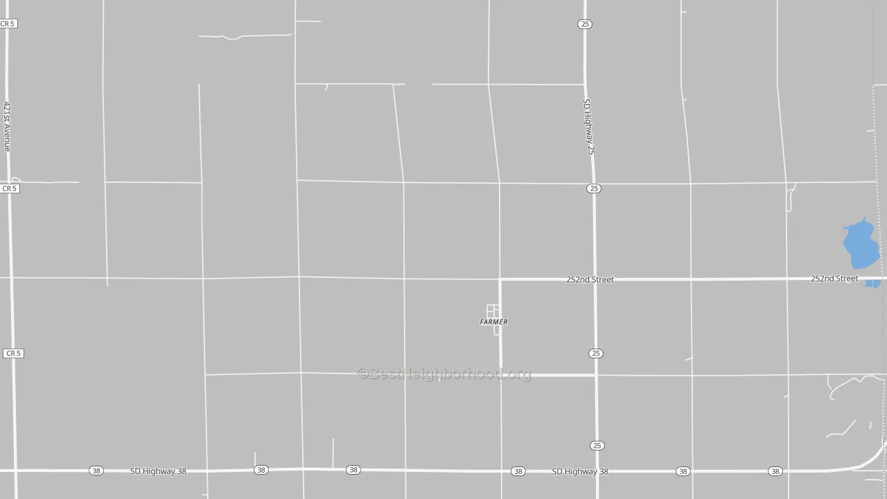 Bike Grade map of Farmer, SD
