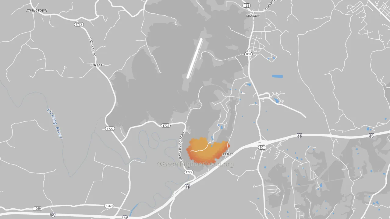 Bike Grade map of Farmers, KY
