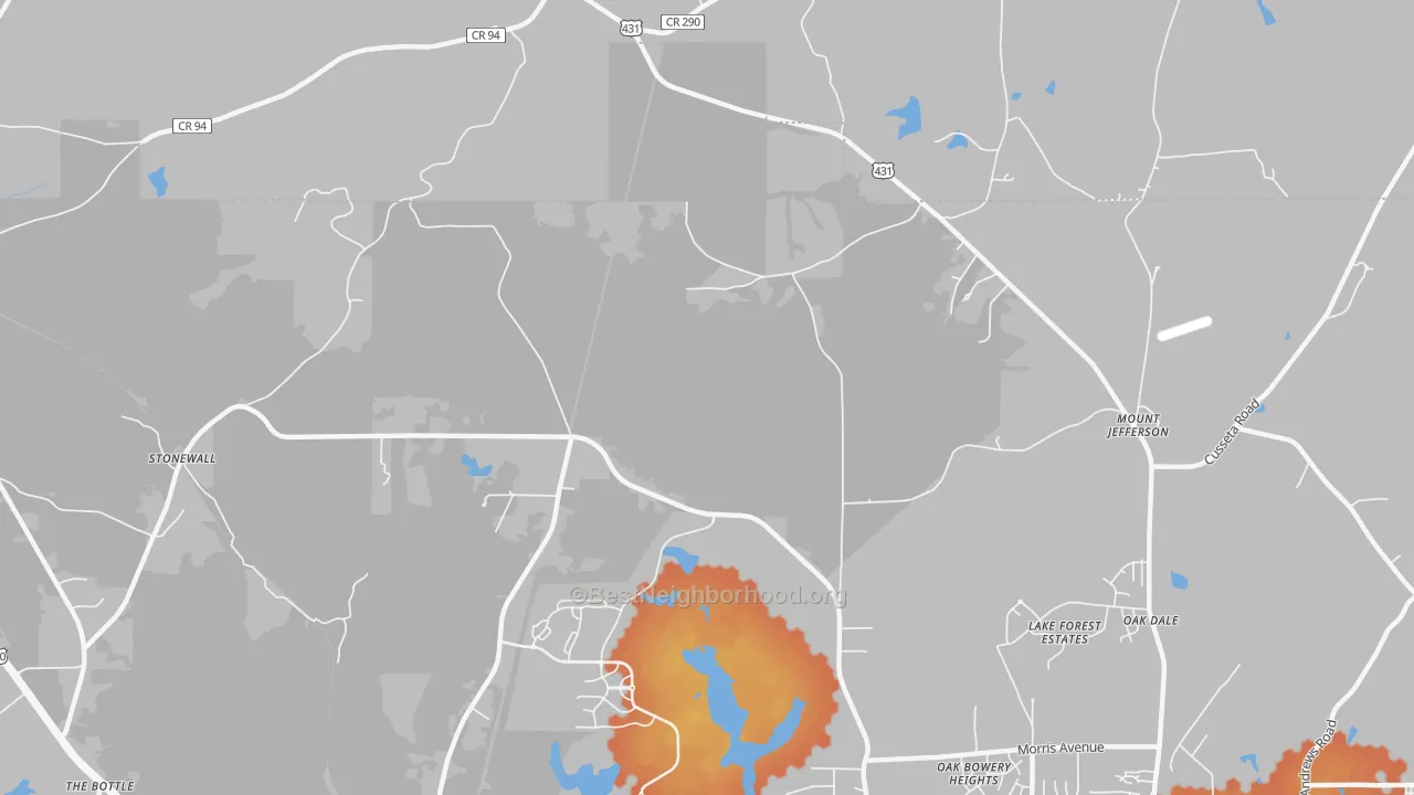 Bike Grade map of Farmville, AL