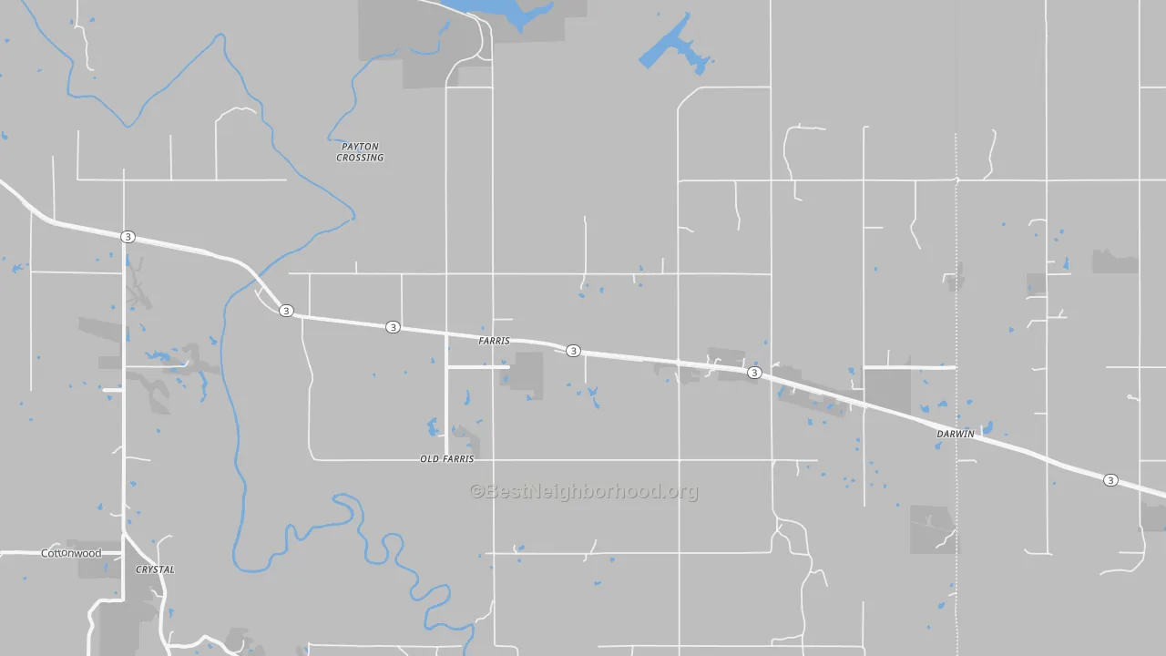 Bike Grade map of Farris, OK