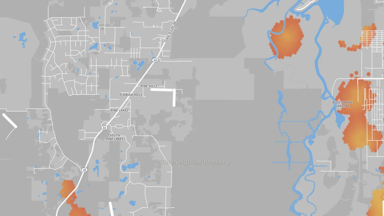 Bike Grade map of Fatio, FL