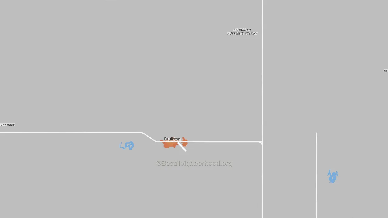 Bike Grade map of Faulk County, SD