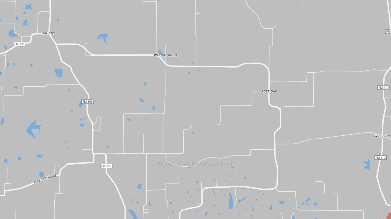 Bike Grade map of Faulkner, TX