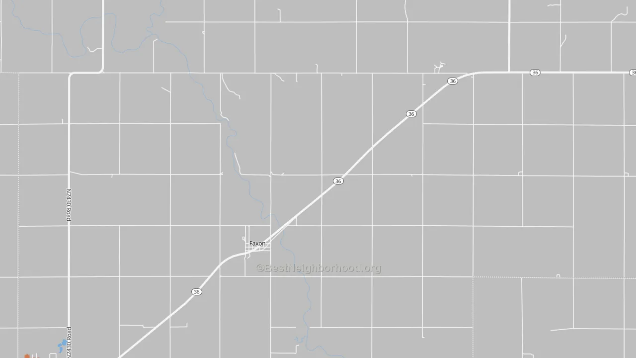 Bike Grade map of Faxon, OK