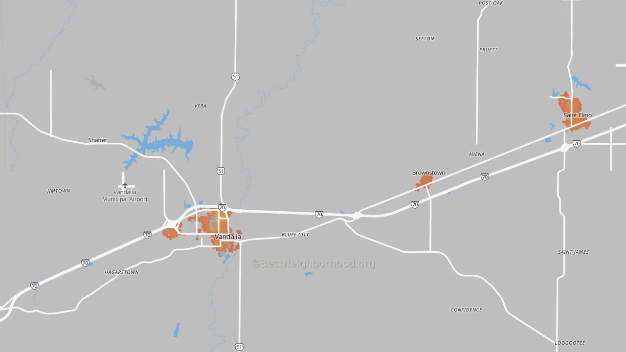 Bike Grade map of Fayette County, IL